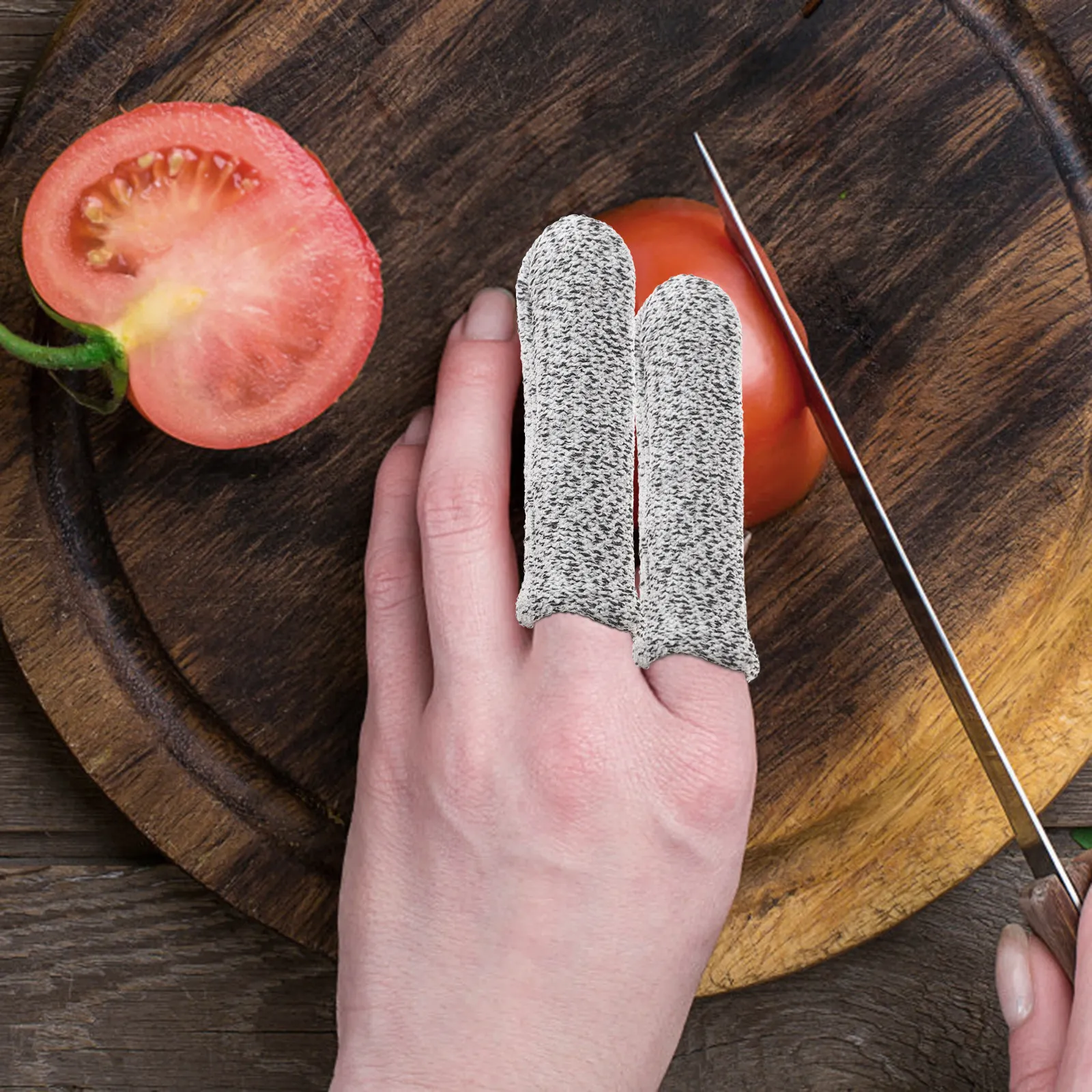 10Pcs Cut Resistant Finger Cots Anti Cut Finger Protectors for Cooking DIY Carving Cutting Gardening Building Work Safety