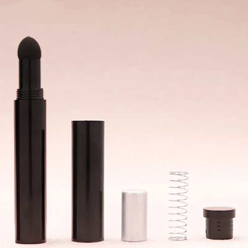50 Uds nuevo cepillo negro para sombra de ojos de un solo cabezal bolígrafo vacío cojín de aire lápiz en polvo para cejas paquete de lápiz de maquillaje portátil de viaje