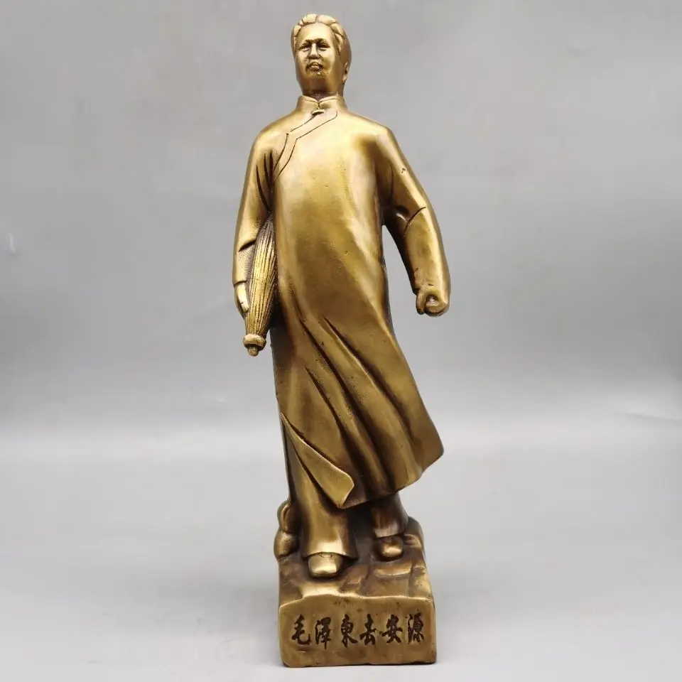 went to Anyuan to sculpt a statue, bronze statue of Mao Zedong, a young man handicraft high-end decoration pure copper study