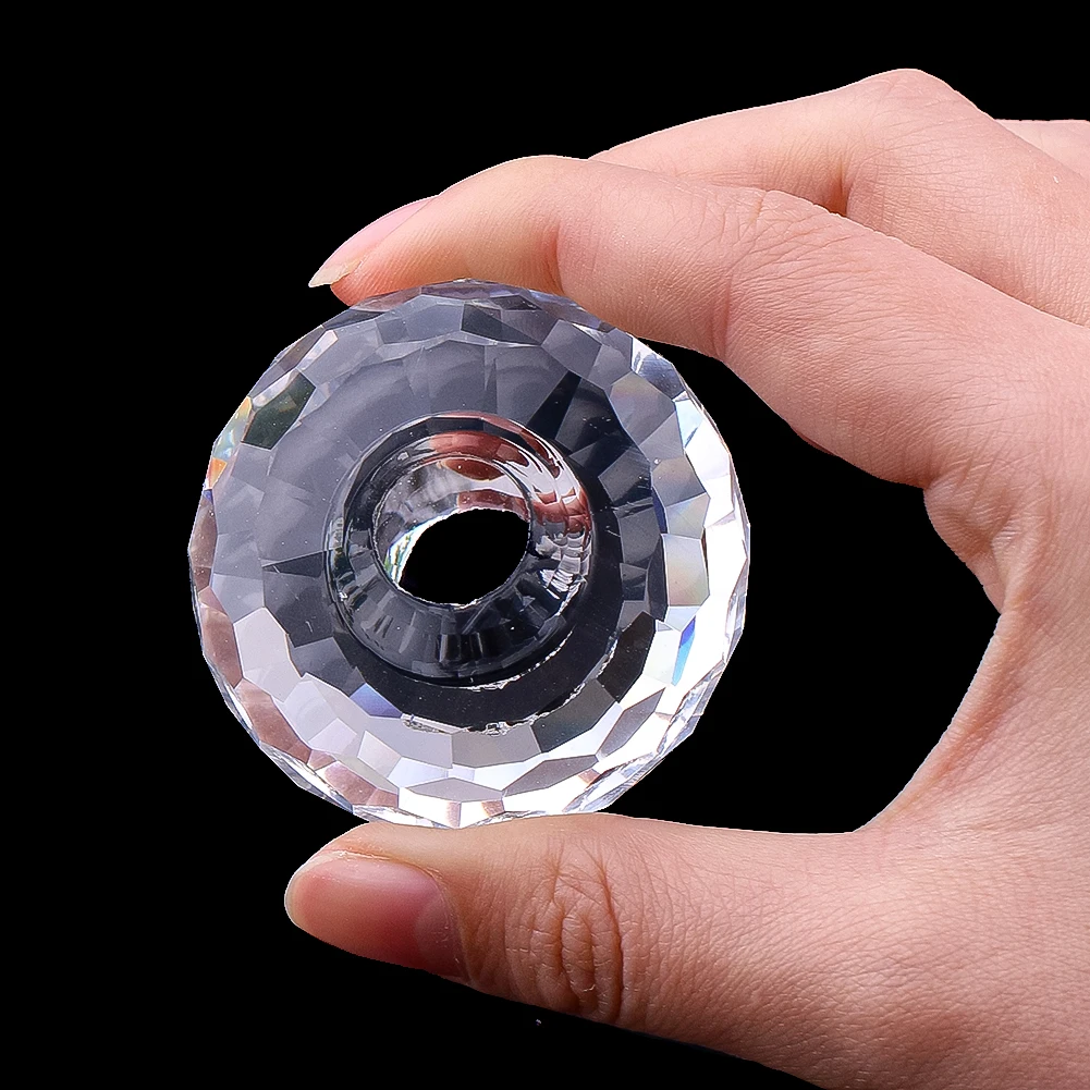 50mm Crystal Glass Faceted Sun Catcher Chandelier Lamp Parts DIY Door Handle Home Decor Paperweight Craft Wedding Centerpiece - view 4