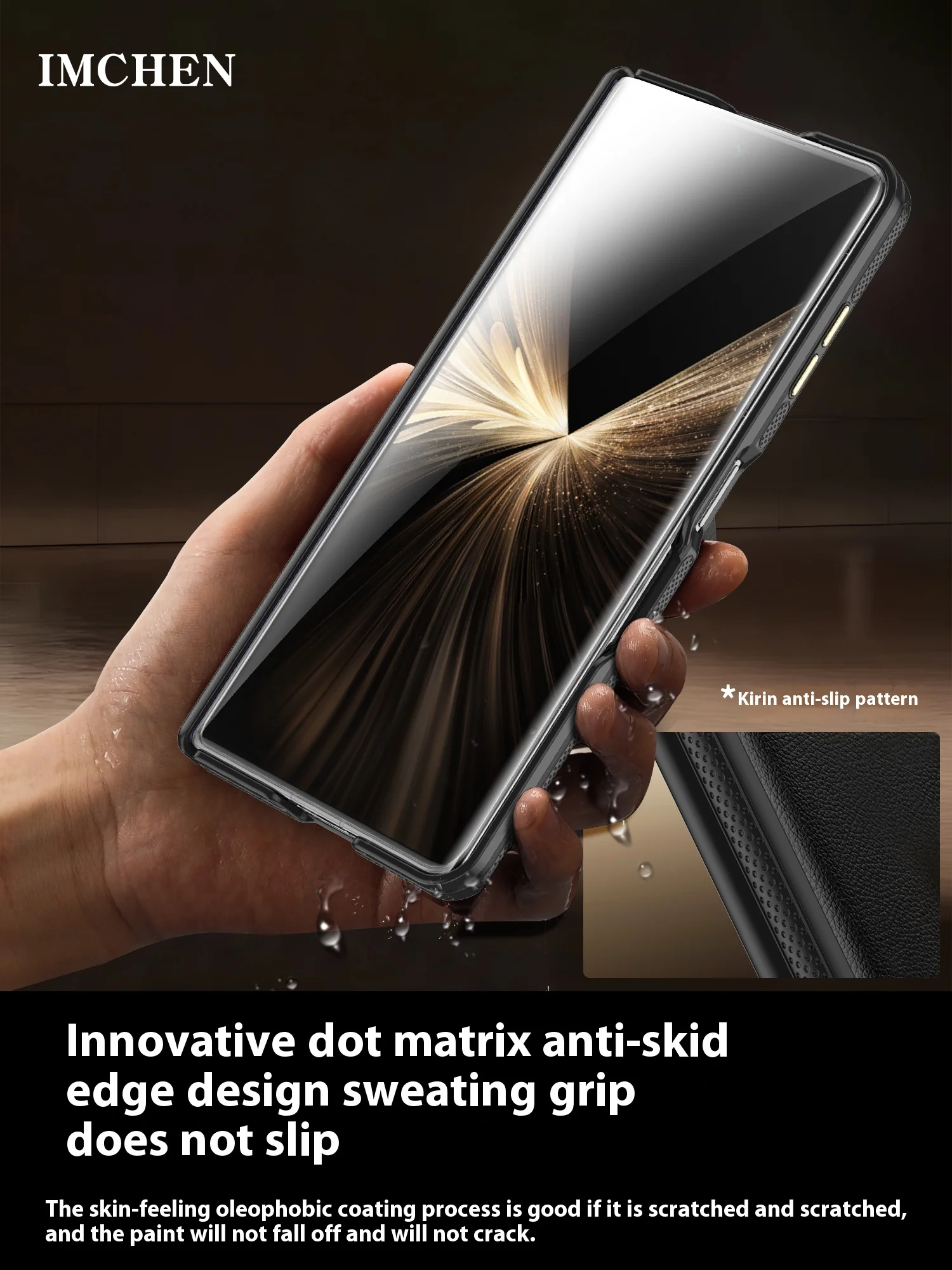 [กล่อง - แบบคู่ - การป้องกันขอบ] สำหรับเคส Honor Magic V5 IMCHEN ใหม่พร้อมเคสโทรศัพท์หนังธรรมดาแกนกลางแม่เหล็ก