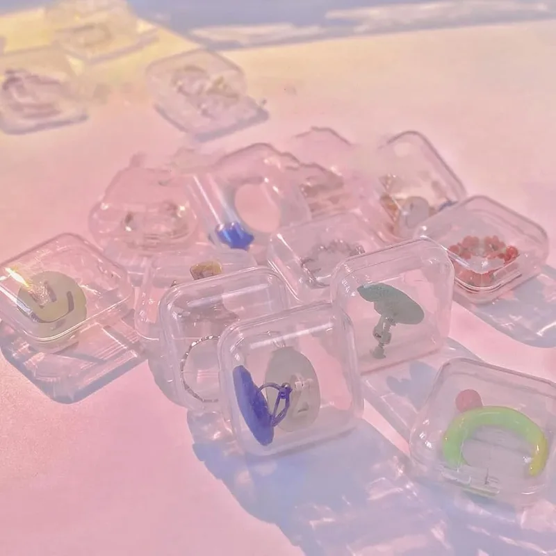 500 Pcs Clear Small Plastic Storage Containers Anti Oxidation Transparent Jewelry Storage Holder for Small Item Craft Beads Case