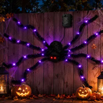 Giant Light-Up Halloween Spider 1