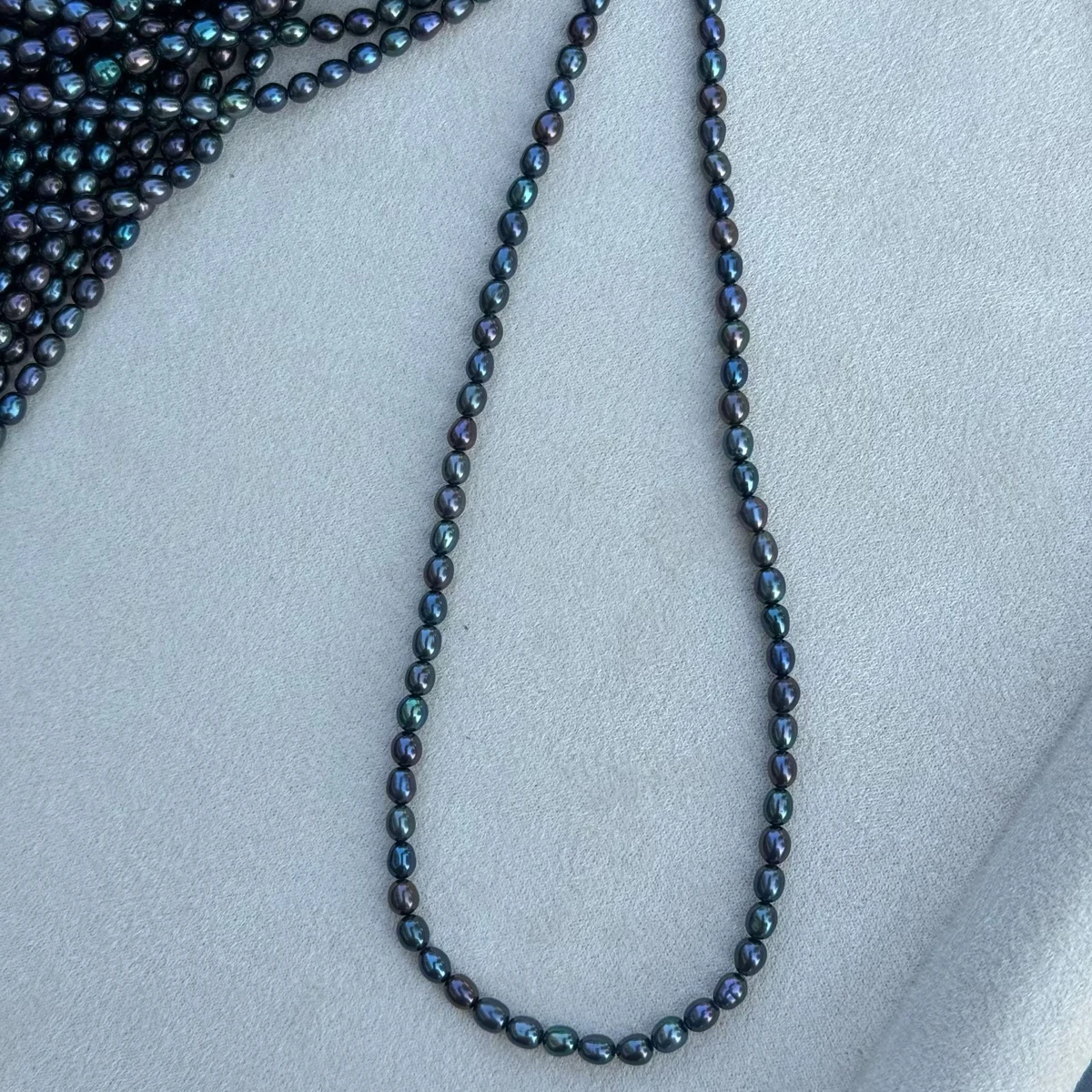 AAA 4-4.5mm Black Rice-Shaped Natural Freshwater Pearl Semi-Finished Beads for Jewelry Making DIY Necklace Bracelet Accessories