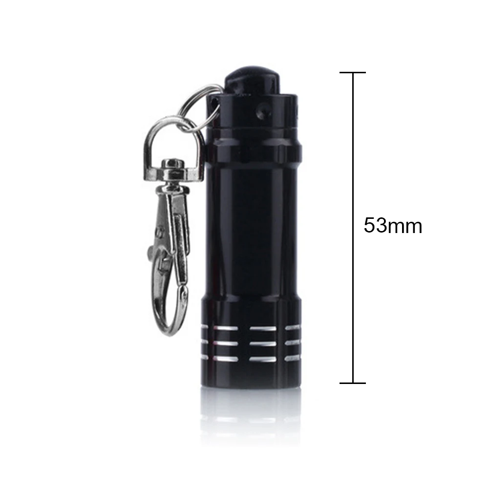 Camping Mini Torch Aluminum Pocket Keychain Hiking 3 LED Light Flashlight Lamp Outdoor Car Maintenance Ornaments