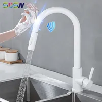 Smart Touch Activation Kitchen Faucet with Pull Down Sprayer Touchless Kitchen Sink Faucet Pull Out Faucet for Kitchen Sink Tap