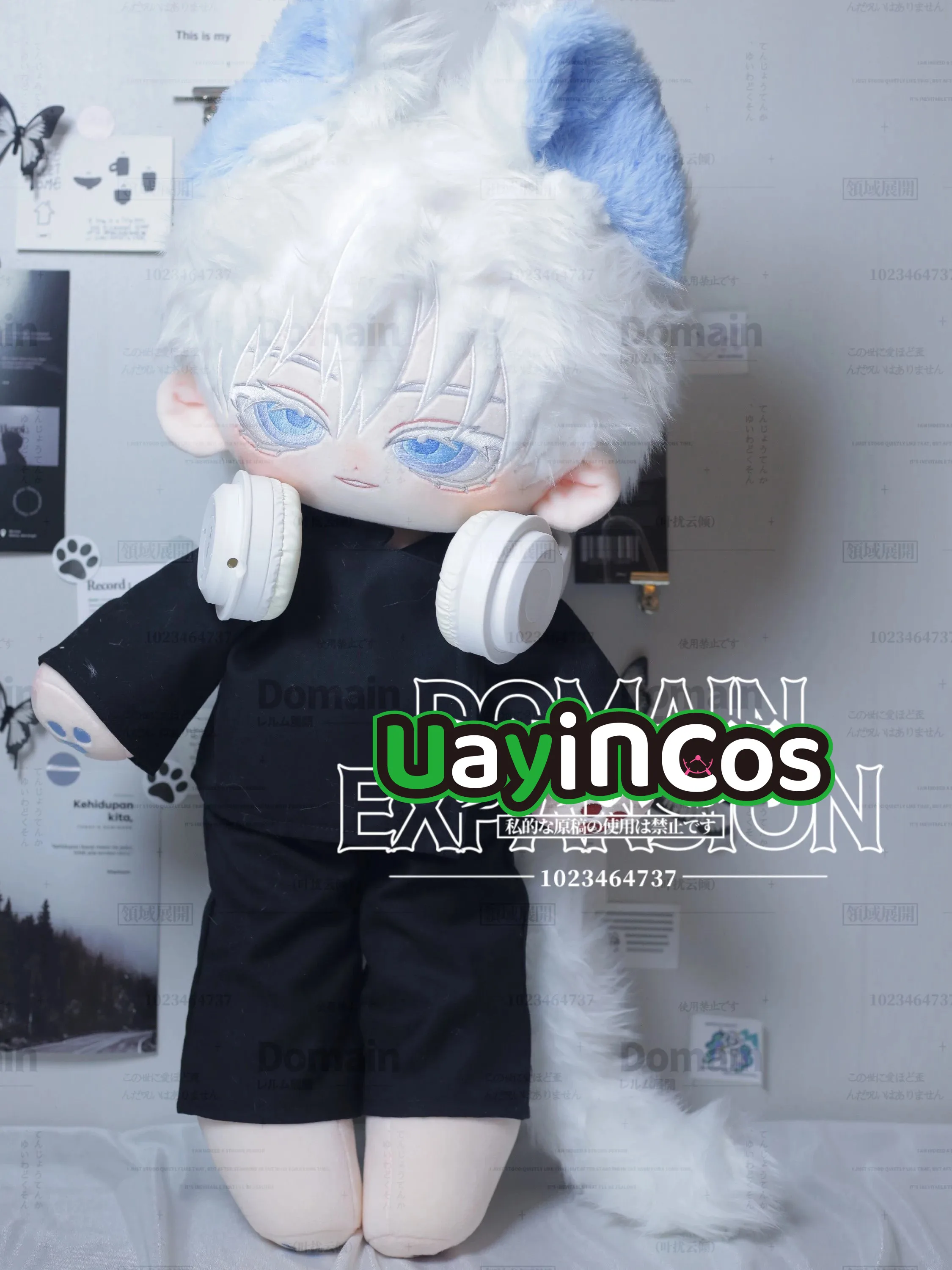 

60cm Anime tan wu Handsome Cool Guy Monster Stuffed Long Legs Plushie Plush Pillows Cotton Doll Body Anime Figure Toy Kids Gif