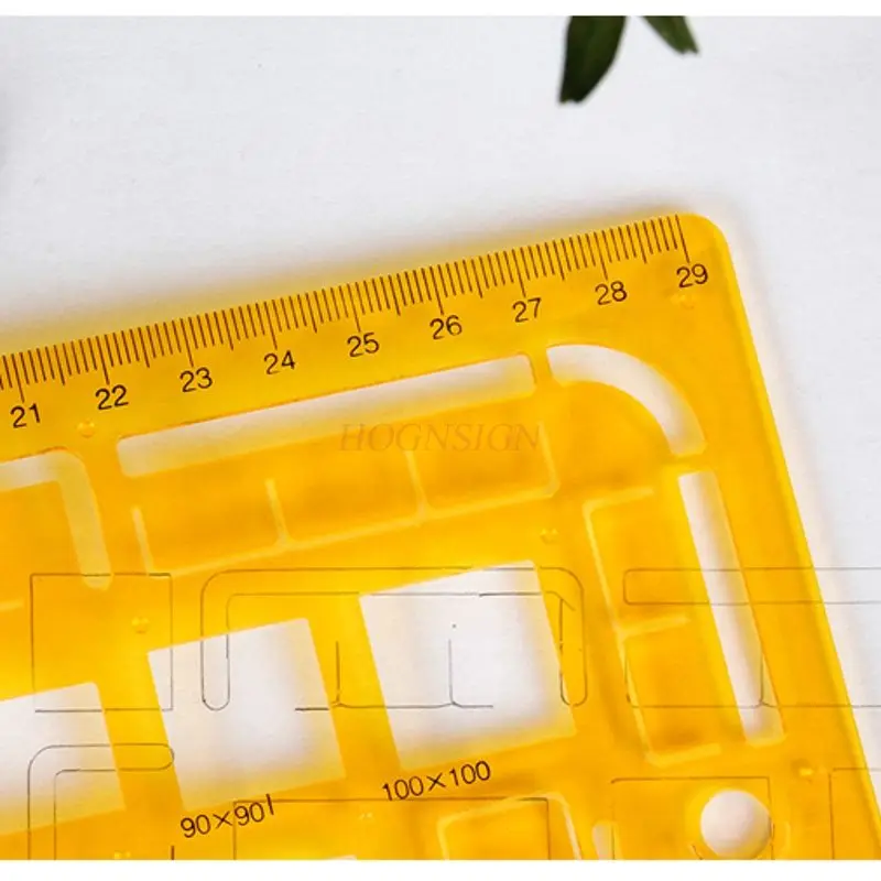 1 Stück Innendekorationsvorlage, Zeichenvorlage, Lineal, Zeichenwerkzeug, Architekturzeichnung, postgraduierte Eingangsprüfung