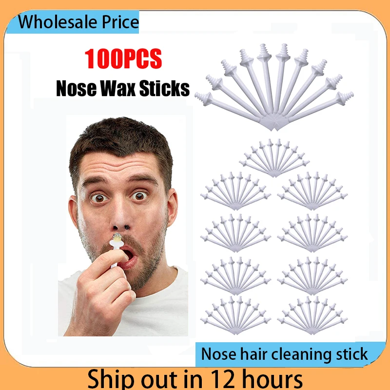 100PCS Nose Wax Sticks Nose Wax Applicators For Painless Nose Hair Removal Tool Wax Accessories Beeswax Safe