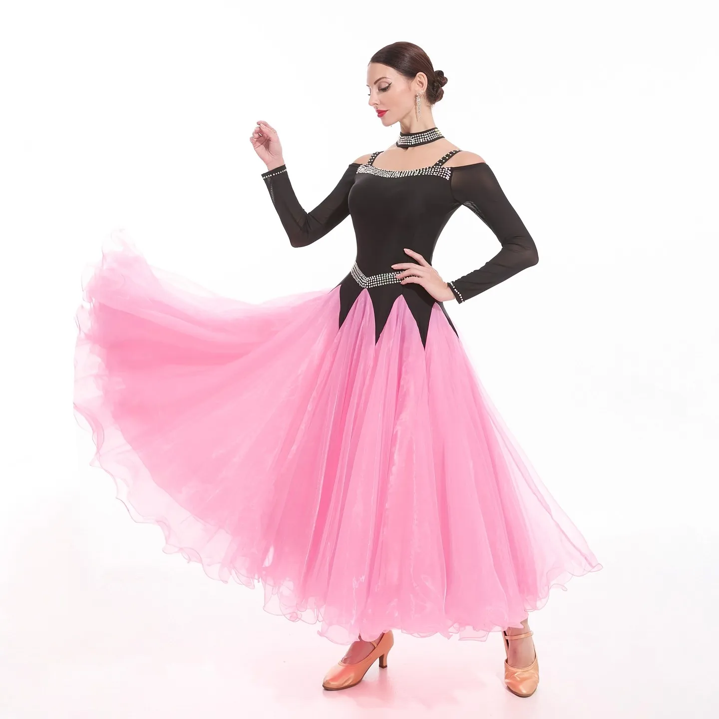 

Elegant Ballroom Dance Big Swing Dress Women's Performance Waltz Dancing Clothes National Standard Tamgo Modern Dance Costumes