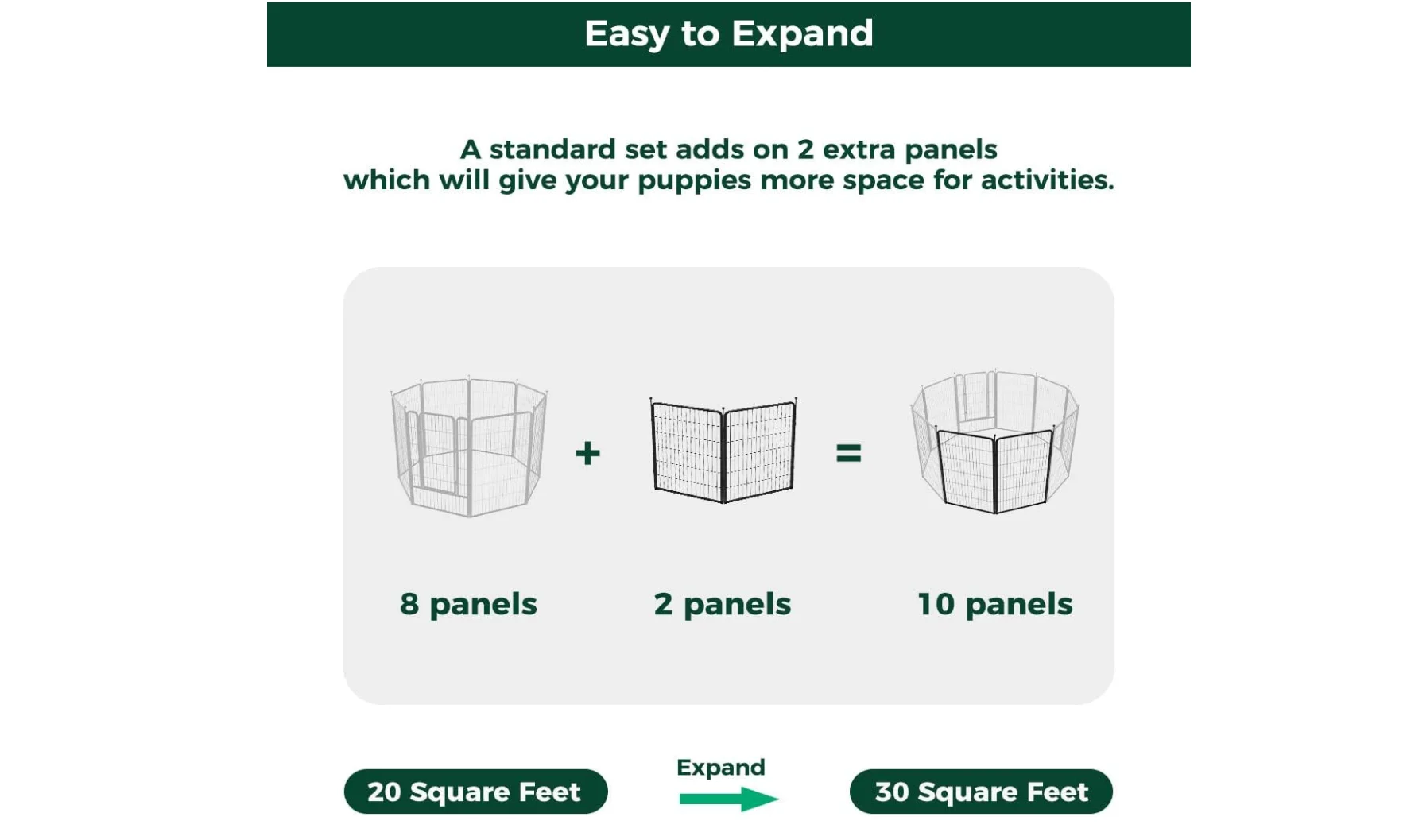 FXW Rollick Dog Playpen for Yard, RV Camping│Patented, 45 inch 2 Panels