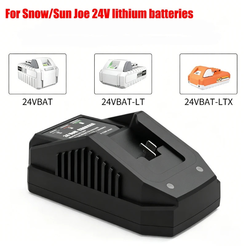 

Portable Lithium Battery Fast Charger Fast-charging Dock Replacement Charger Compatible with For SNOW JOE 24V Lithium Batteries
