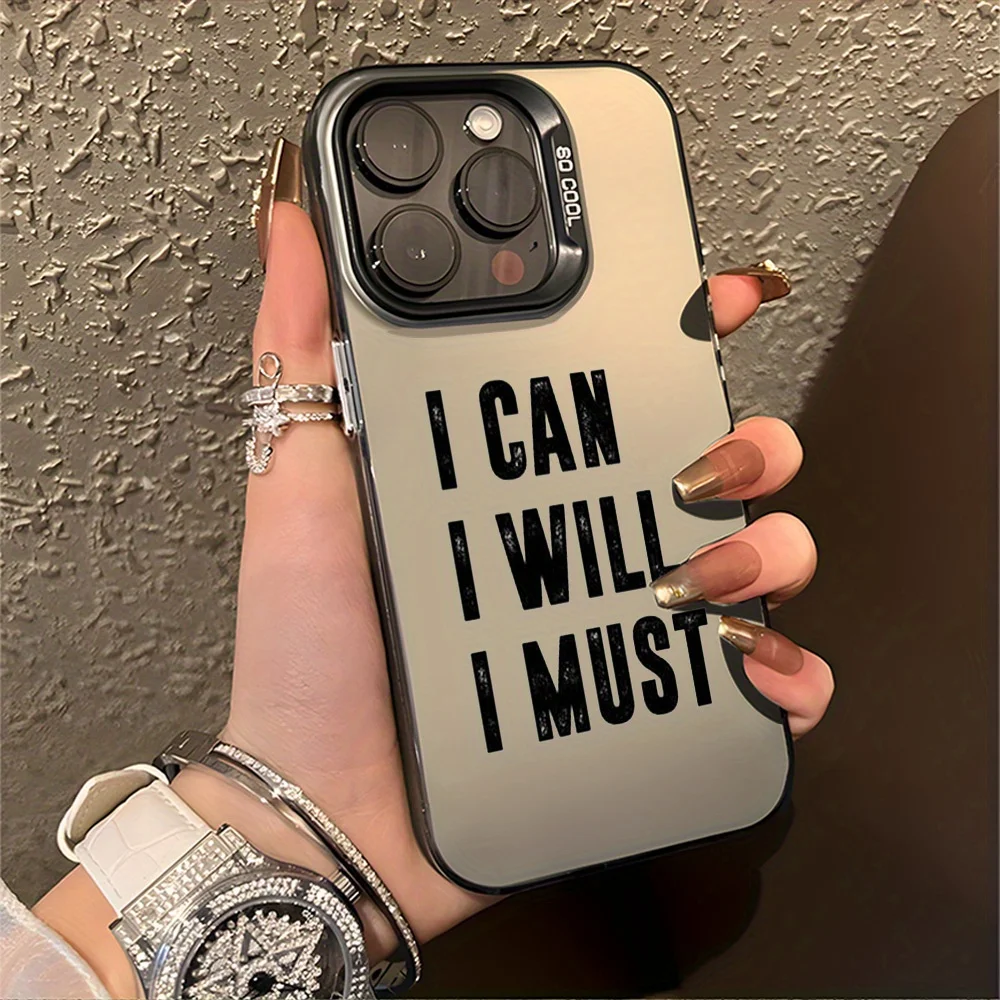 

Design of inspiring quotes phone case for iPhone 17 16 15 14 13 12 11 Pro/ Max/Plus shock-proof rear cover anti-fingerprint