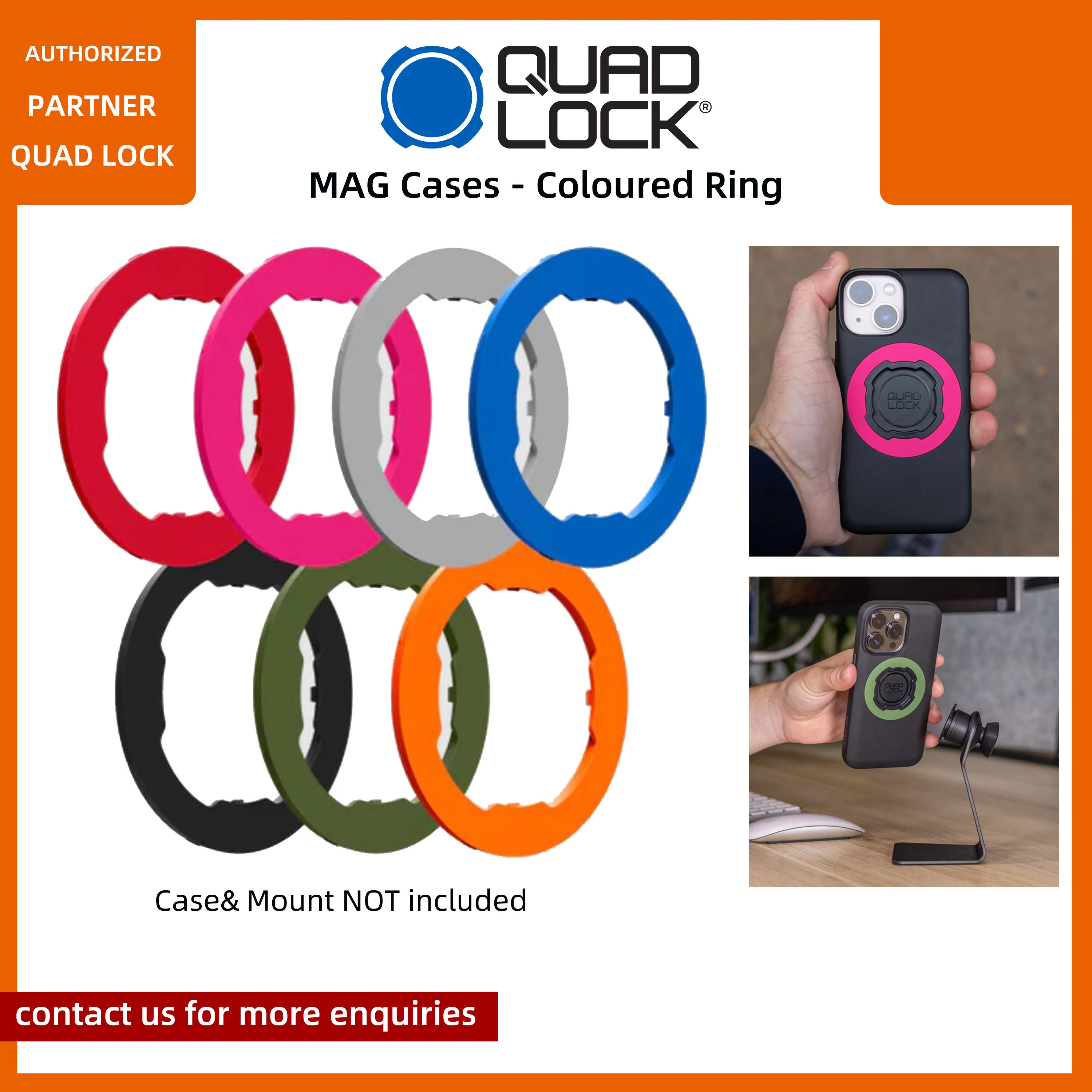 QUAD LOCK Colored Ring For MAG Case Magnetic Phone Case Customize Your Phone