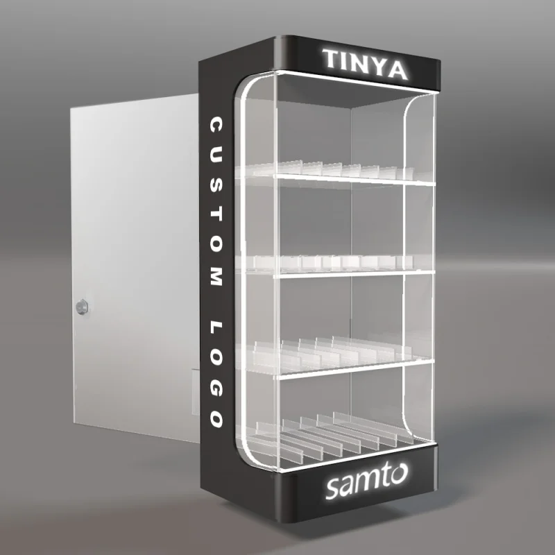 Custom.Tinya مصنع أكريليك مخصص عرض أكريليك حامل الزيت العطري خزانة عرض متجر رف الدخان #6