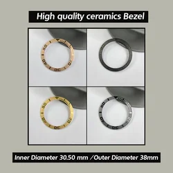 38mm YM Ceramic Bezel insert Men's Watches Rings Parts For 40mm SUB GMT fit NH35 NH36 Cases Accessory