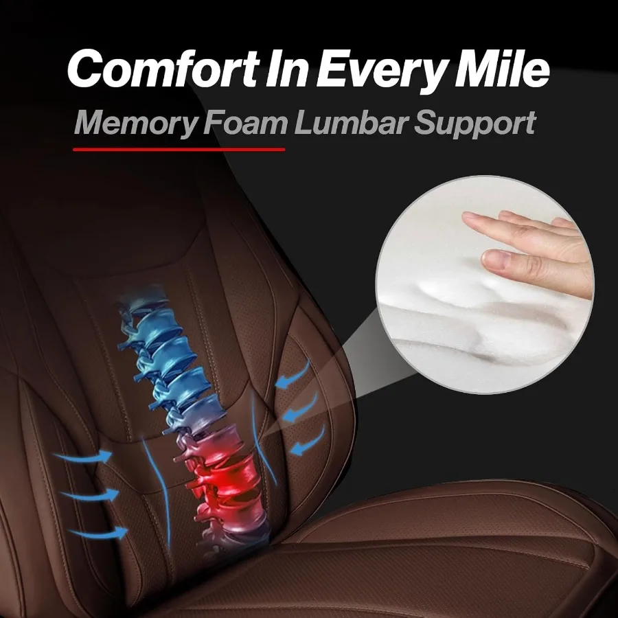 أغطية مقاعد السيارة المخصصة متوافقة مع أفالون لكزس IS 500 جلد ممتاز غير قابل للانزلاق رغوة الذاكرة مقاوم للماء حامي داخلي Fu