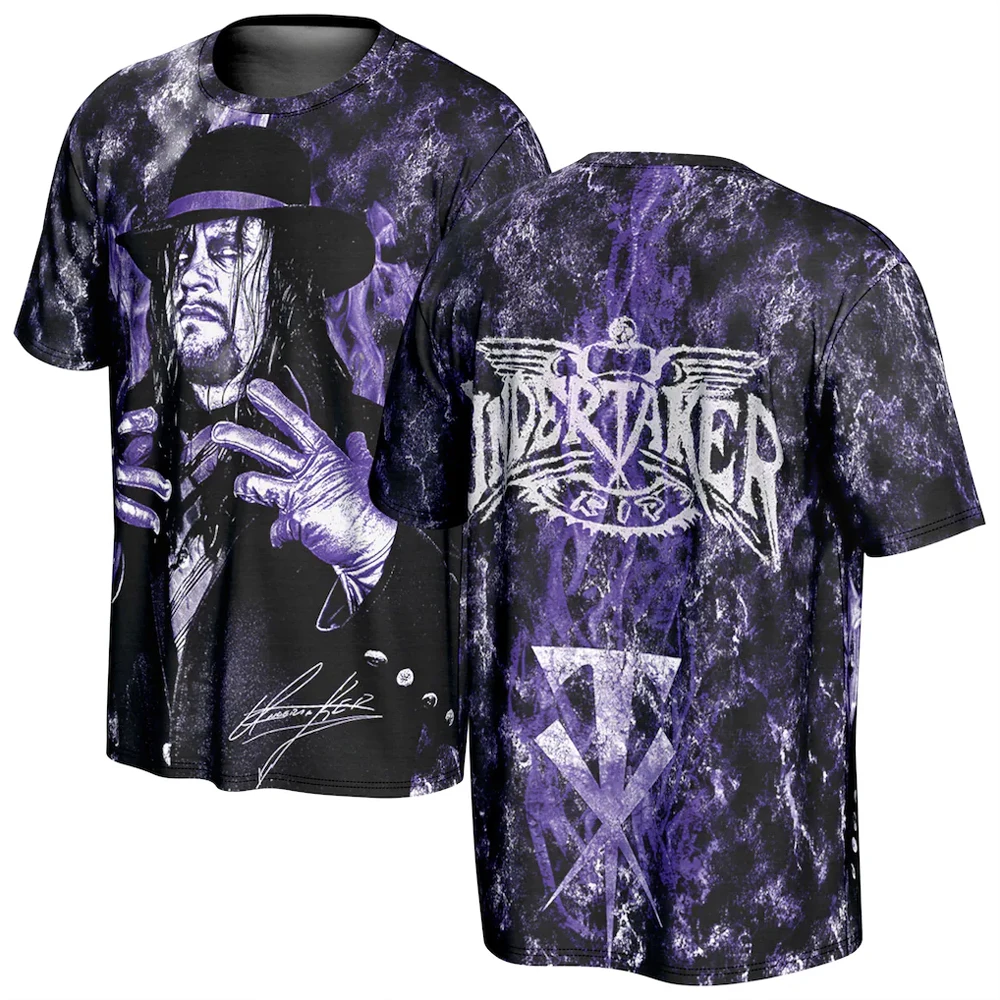 Men's Black The Undertaker Deadman T-Shirt 3D Print Summer Sports Quick Dry Short Sleeve Tops Daily Casual Plus Size T-Shirts