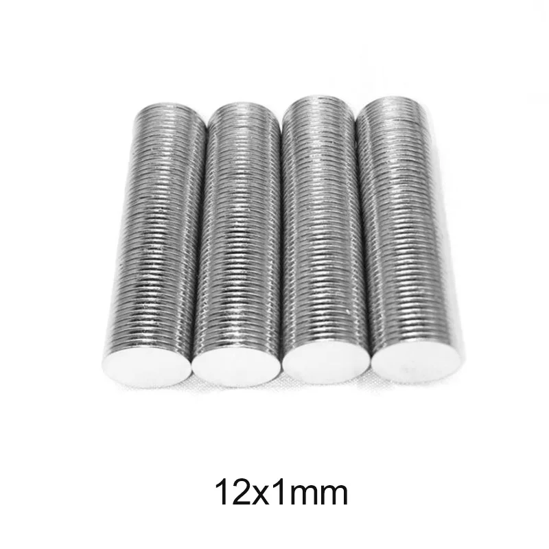 20~500pcs 12x1 Thin Circular Powerful Magnets 12mmx1mm Neodymium Disc Magnet 12x1mm Permanent NdFeB Magnets 12*1  small magnet