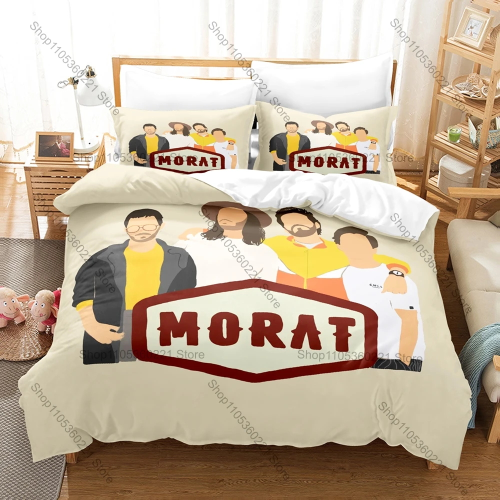 Famous Colombian Folk Pop Band Morat Bedding Set 1 Duvet Cover + 2 Pillowcases HD Digital Print Home Bed Linen