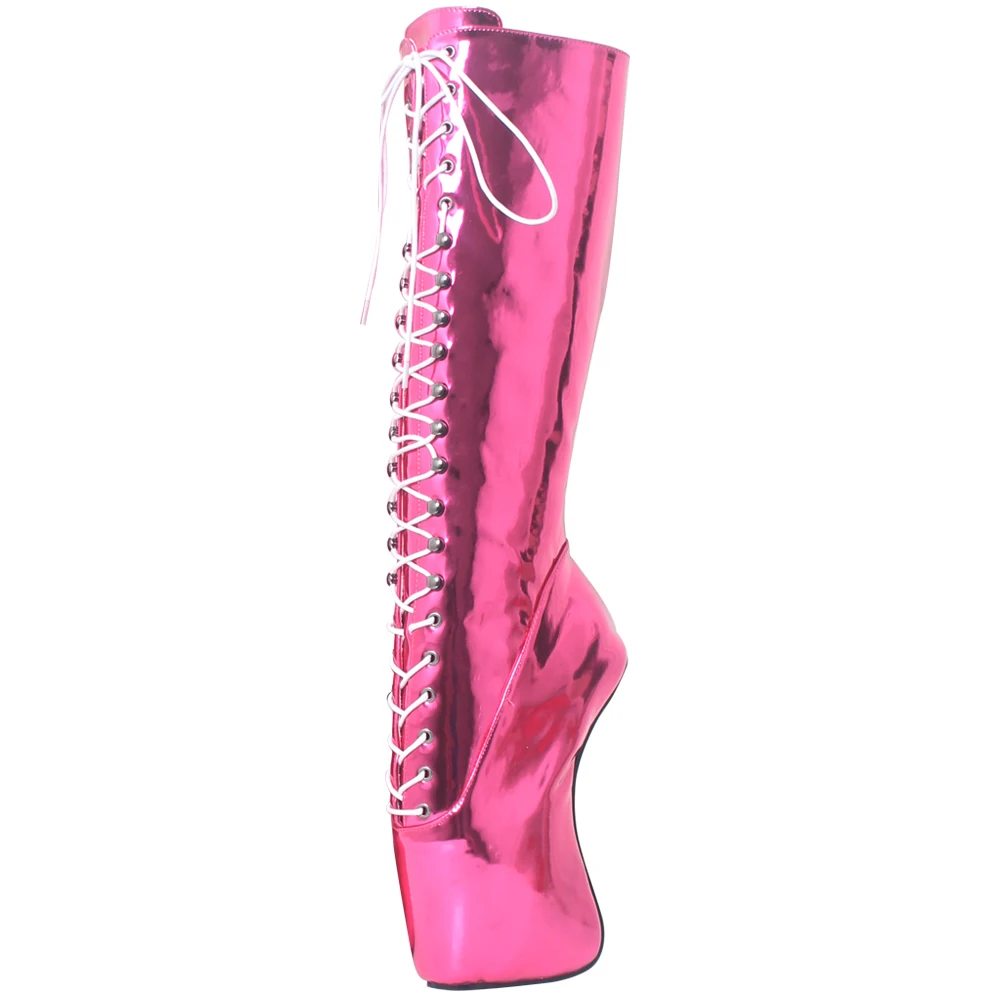 

7 Inch High Heel Cosplay Ballet Heels Knee High Boots Unsixe Size 36-46