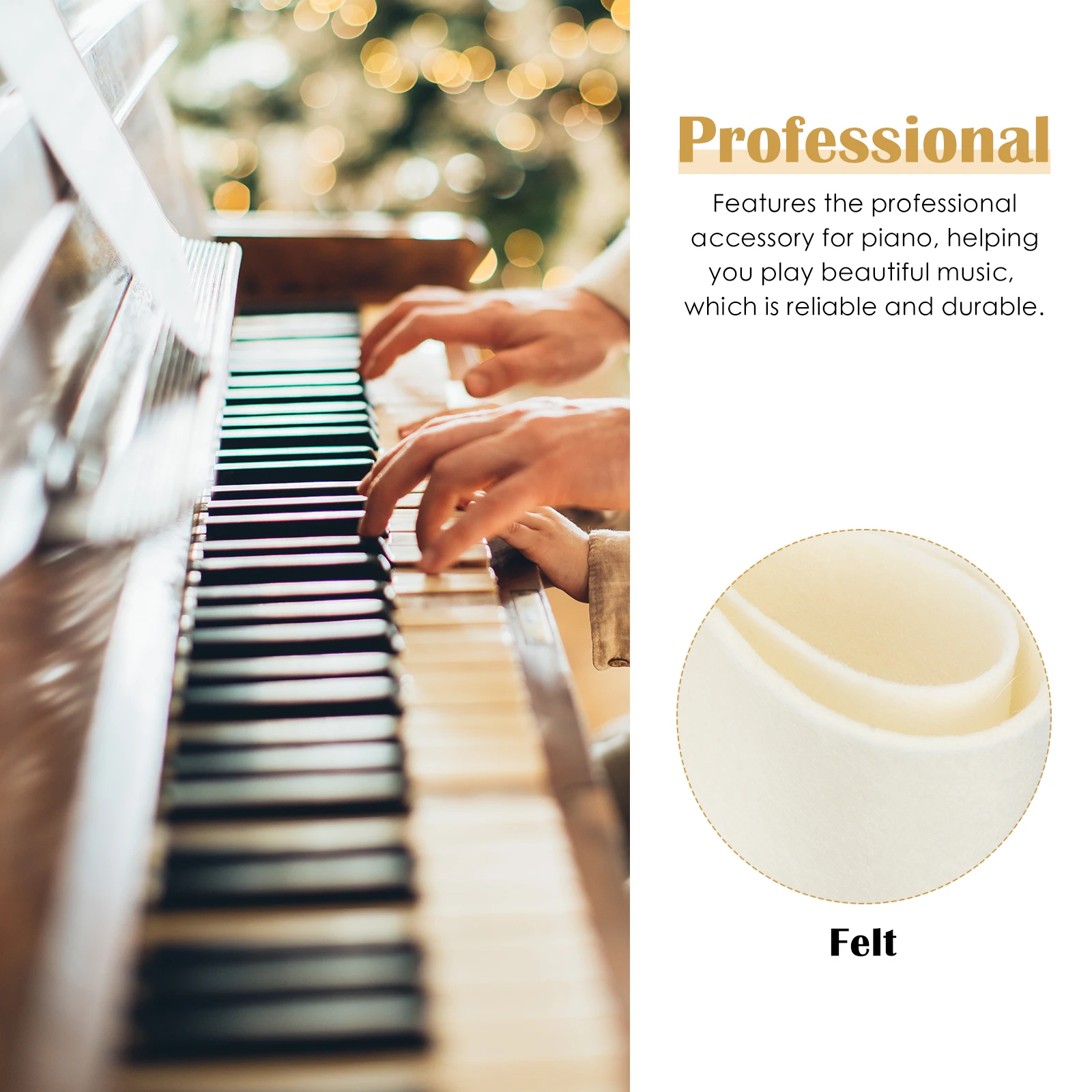 

Felt Strips Mute Strips Piano Tuning Accessories Felt for Keyboard Instrument Repair Durable Professional Piano