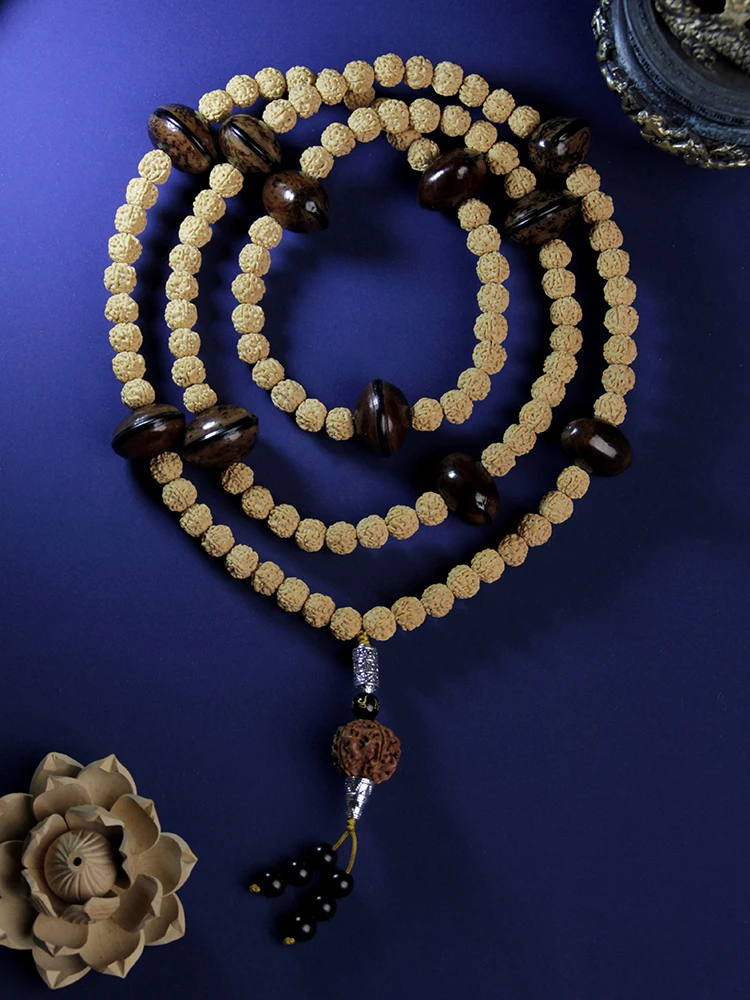 

Rosary 108 beads bodhi bracelet,108 Bodhi seed necklace mala prayer beads,rudraksha bodhi seed,new in necklace,dropshiping