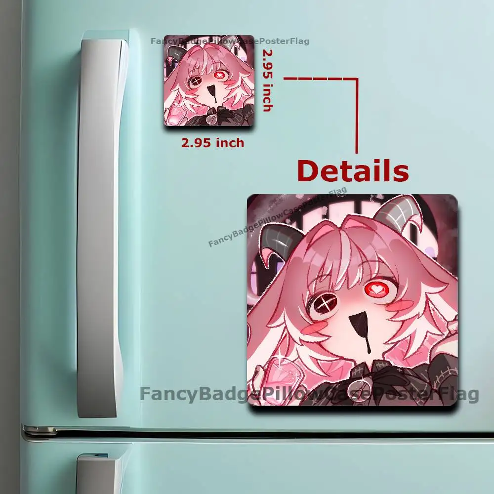 Femme P-Pukey Goddess Shot Trick 75mm Frigerator Magnet Square Stickers Personalize Fridge