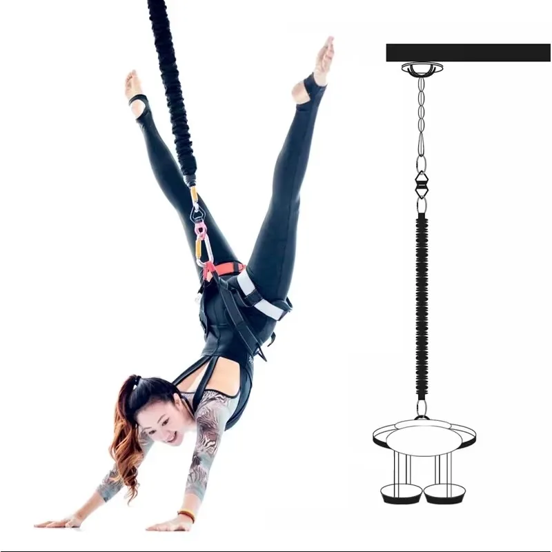 Retractable Anti Gravity Aerial Yoga Swing Hammock Bungee Dance Flying Suspension Rope Home Gym Equipment New Arrival