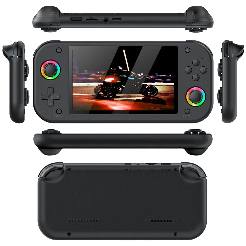 M26 64G/128G/256G 50000Games لعبة فيديو وحدة التحكم 5.1 بوصة 800*480 مع عصا التحكم الملونة RGB HD ألعاب التلفزيون المنزل لاعبين هدية للأطفال