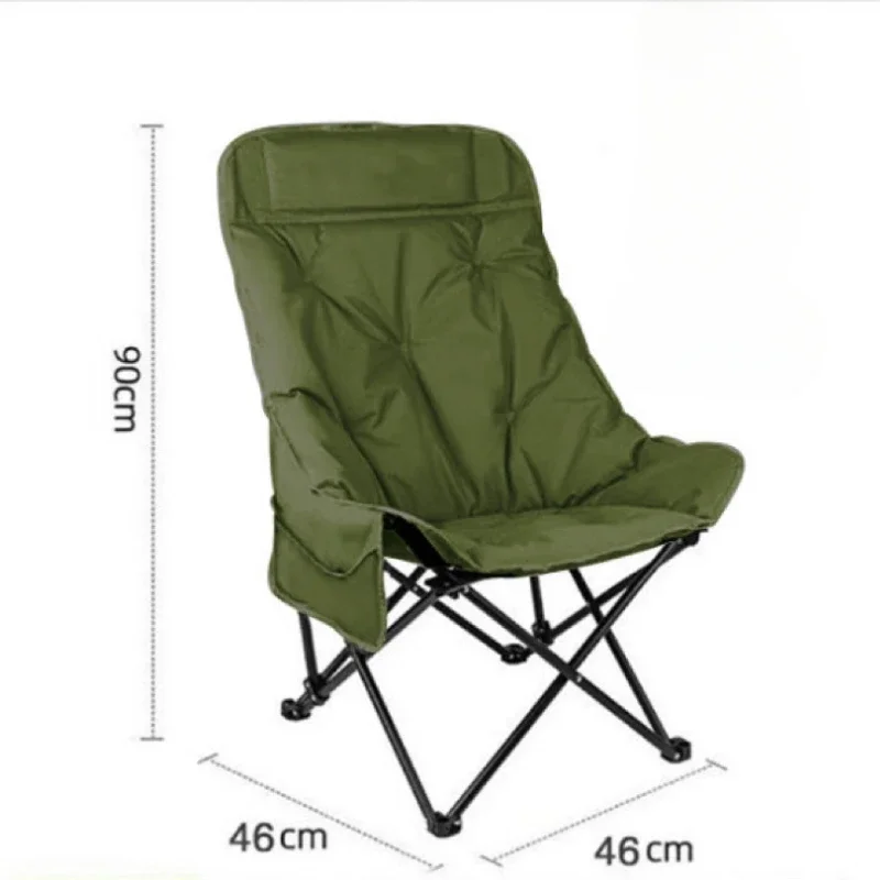 Moon-shape Fishing Chair with High Backrest and Soft Cushion for Comfortable Outdoor Activities Thickened Cushion High Backrest