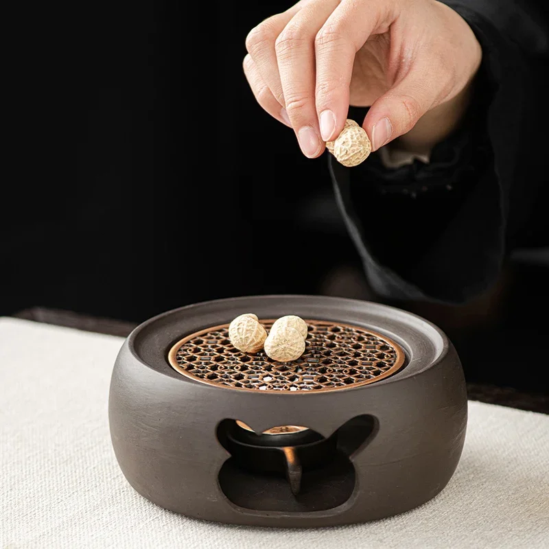 Terracotta Multi-functional Candle Tea Boiling Base Warm Tea Baking Tea Furnace Heating Insulation Furnace
