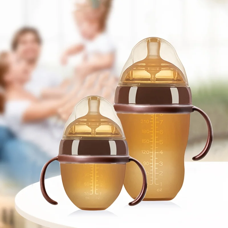 

5.07-ounce/8.45-ounce silicone baby bottle set for newborns and infants, simulating breast milk silicone baby bottles