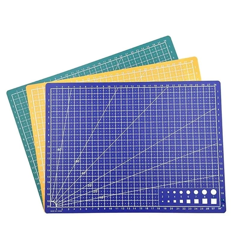 A3 PVC-Schneidematte, einseitig, für Werkbank, Patchwork, Nähen, DIY, Messergravur, Leder-Schneidebrett