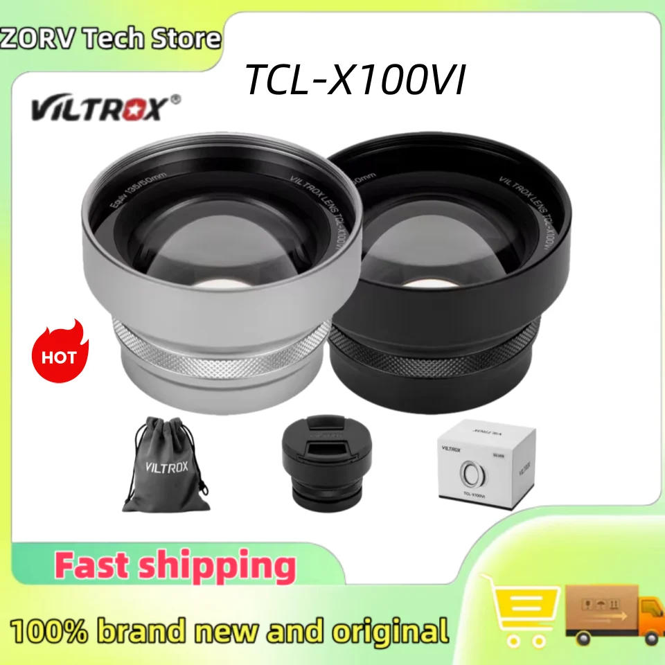 Viltrox TCL-X100VI 후지필름 X100 시리즈 카메라용 50mm 등가망원 변환 렌즈 후지필름 X100VI X100V X100F