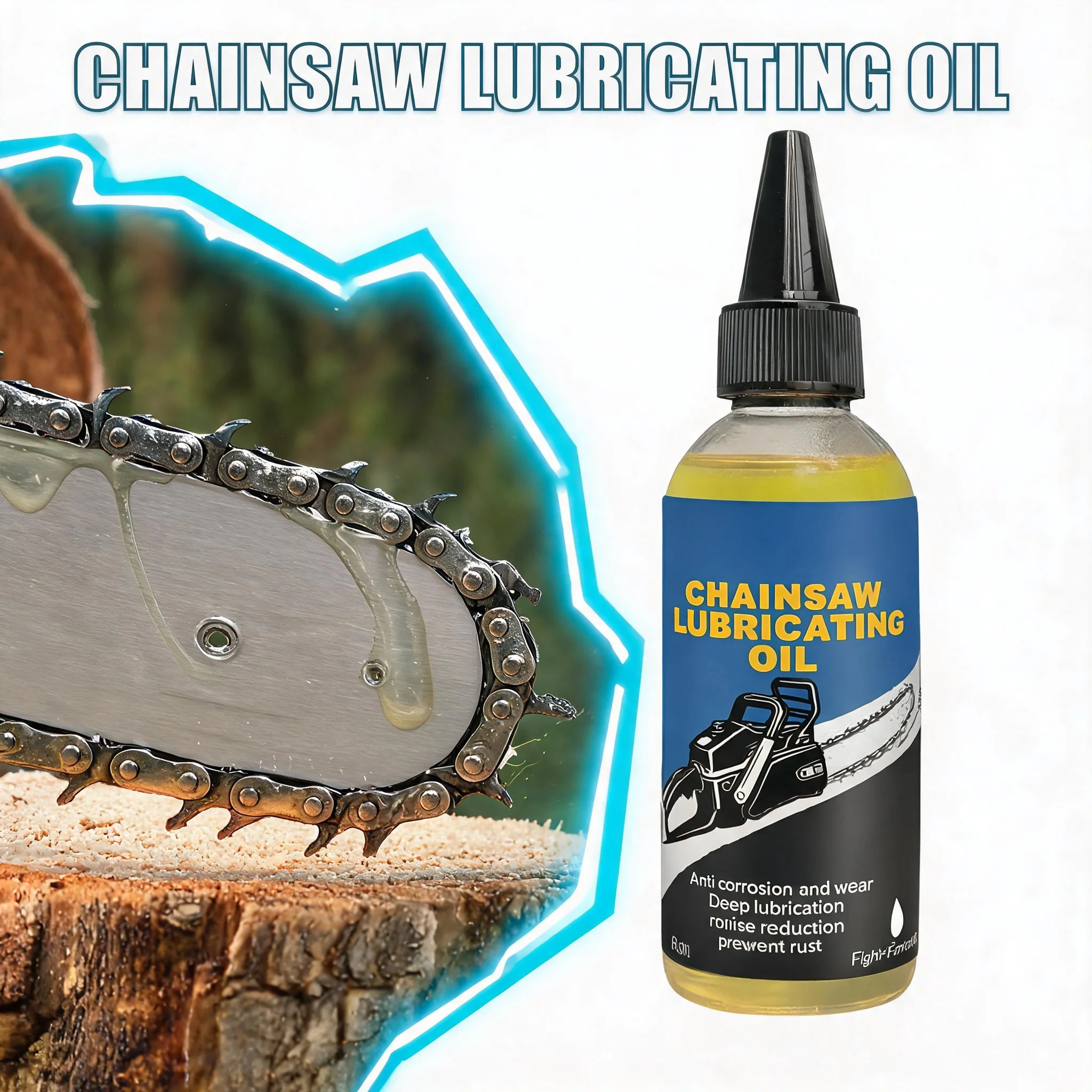 Garden Tool Chain Lubricant 100ml Anti Corrosion Deep Lubrication Oil for Chainsaw Hedge Trimmer Motorcycle Bicycle Daily Use