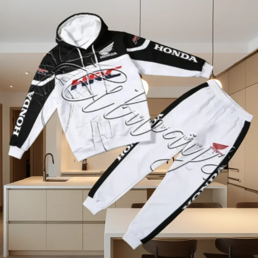 

Honda Men's Hoodie Set Sports And Casual Wear, Wrinkle Resistant And Multifunctional, Suitable For Mountaineering, Cycling And r