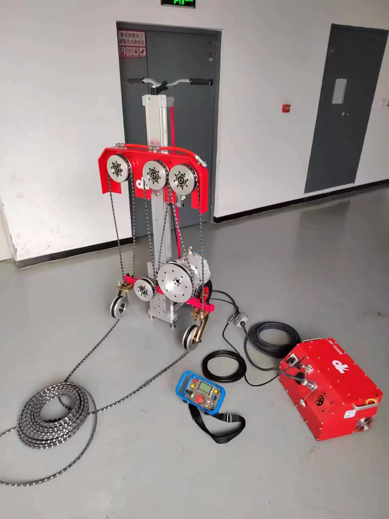 Industrial 220V-380V 22KW High Frequency Brushless Motor Multi-Wire Diamond Wire Saw Machine for Stone Cutting