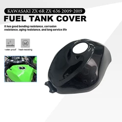 Motorcycle Fuel Tank Cap, ABS carbon Protect Tank Cover Fairing, Premium, For Kawasaki ZX-6R ZX6R ZX-636 2009-2019