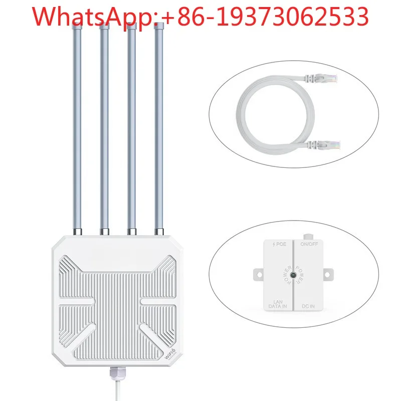 WiFi 6 Outdoor Park Outdoor AX3000 Dual Band Rainproof Lightning Protection Router Amplify Repeater