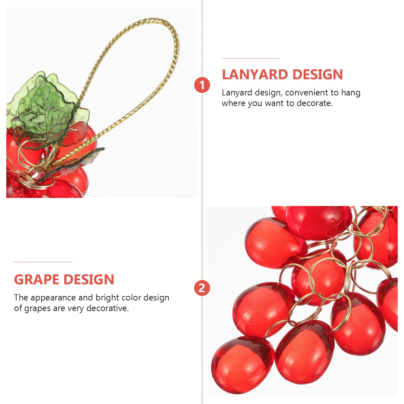 

3 Pcs Grape Ornaments Home Decor Hanging Fruit Decorations Cluster Pendant Artificial Grapes for Decorative