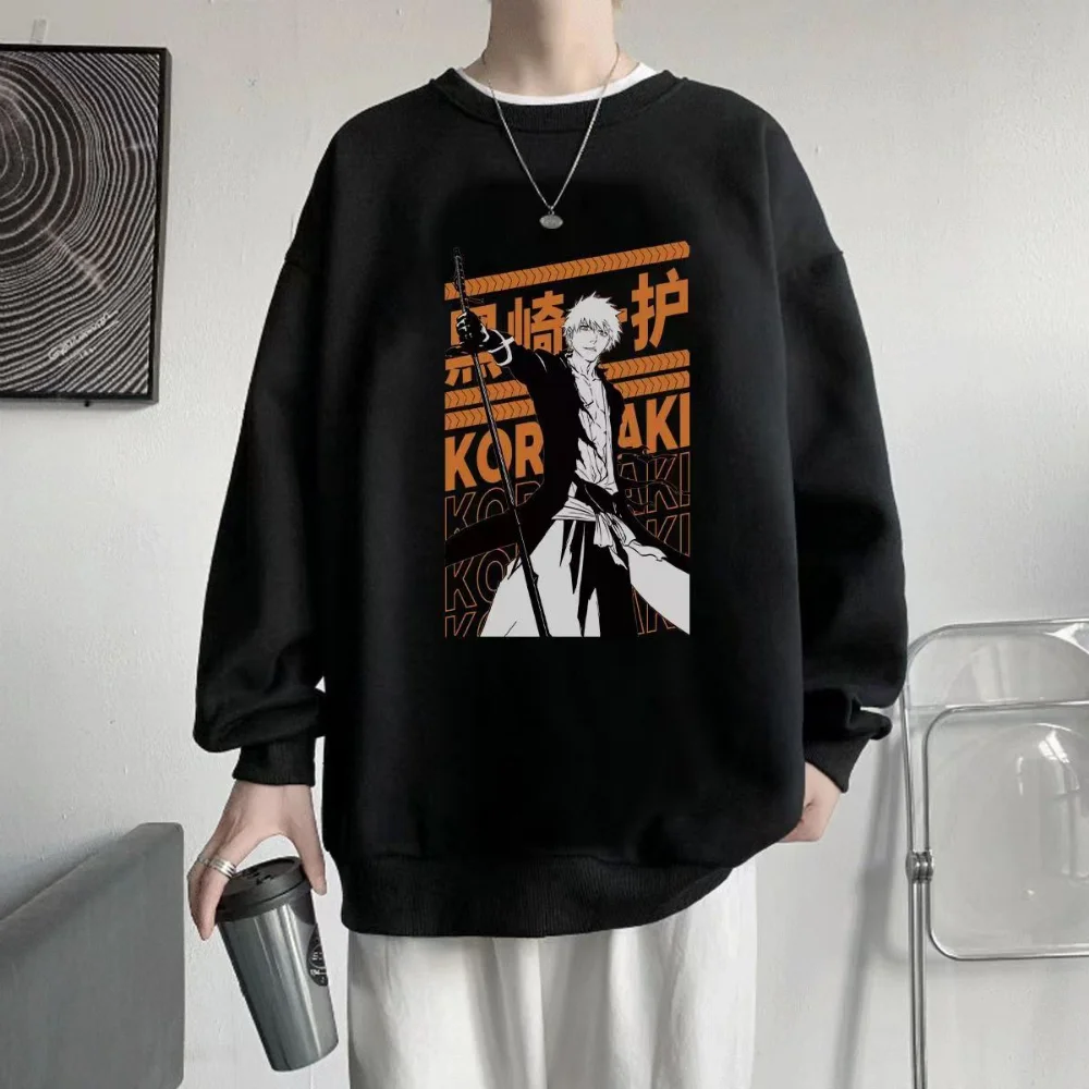 Kurosaki Ichigo Anime Sweatshirt Bleach Manga Graphic Winter Oversize Men Pullover Tracksuit Women Top Streetwear Couple Clothes