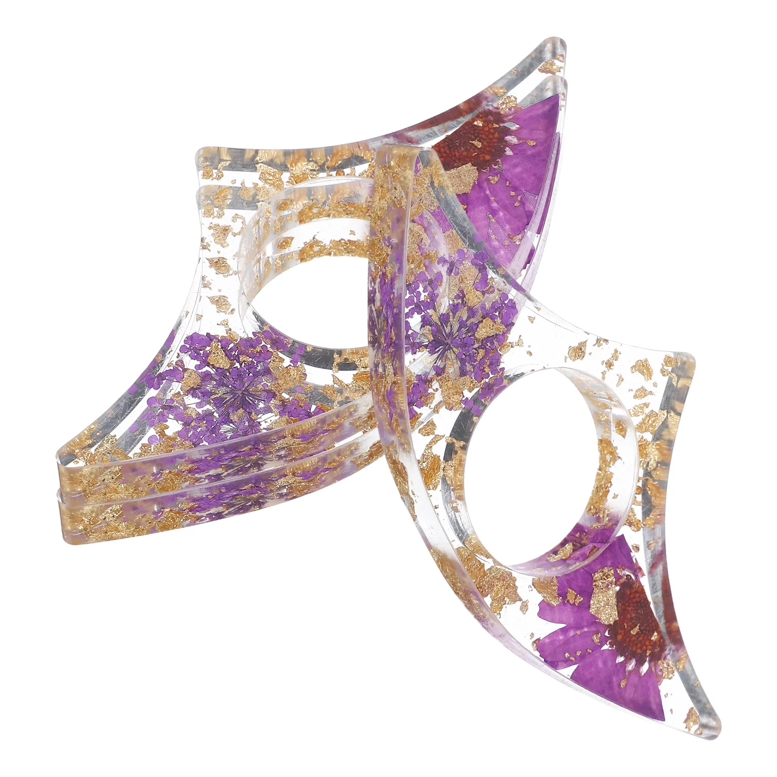 

3pcs Flowers Thumb Bookmarks Resin Dried Flower Bookmark Portable Reading Accessory For Book Lovers Students Teachers Page