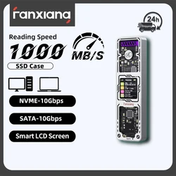 Fanxiang MD86 M.2 NVME/SATA SSD Enclosure 10 Gbps USB 3.2 Gen 2 SSD USB Adapter/Reader Supports M/B+M Keys/2230/2242/2260/2280