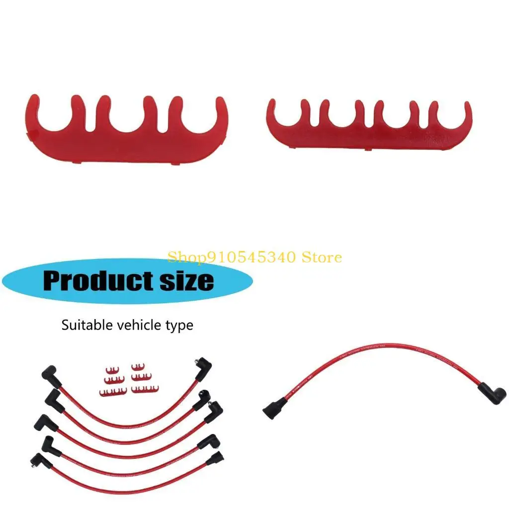 

U2JA High Performances 90 Degree Ignitions Cables Long Lasting Ignitions Wire for 4 Cylinders Engines for Vintage Car