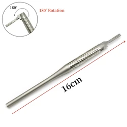 1 szt. Uchwyt do skalpela dentystyczny regulowany 180 stopni Move ze stali nierdzewnej skalpel do autoklawu nóż chirurgiczny