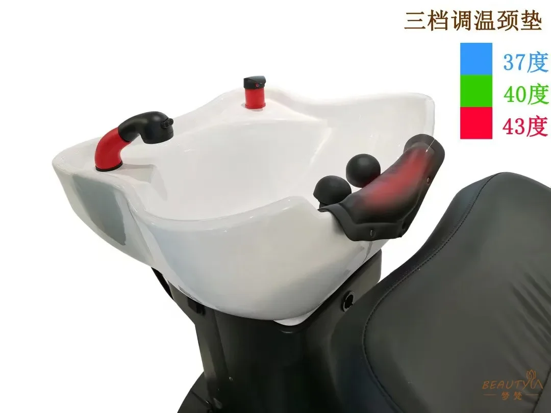 FG17Electric liftable barber shop shampoo bed hair salon special high-grade ceramic basin half lying flush bed