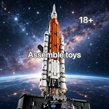 

Bandai 42221 Building Kit Artemis Launch Vehicle Toys for Science Fans Home Decor Birthday Gift compatible with LEGO bricks