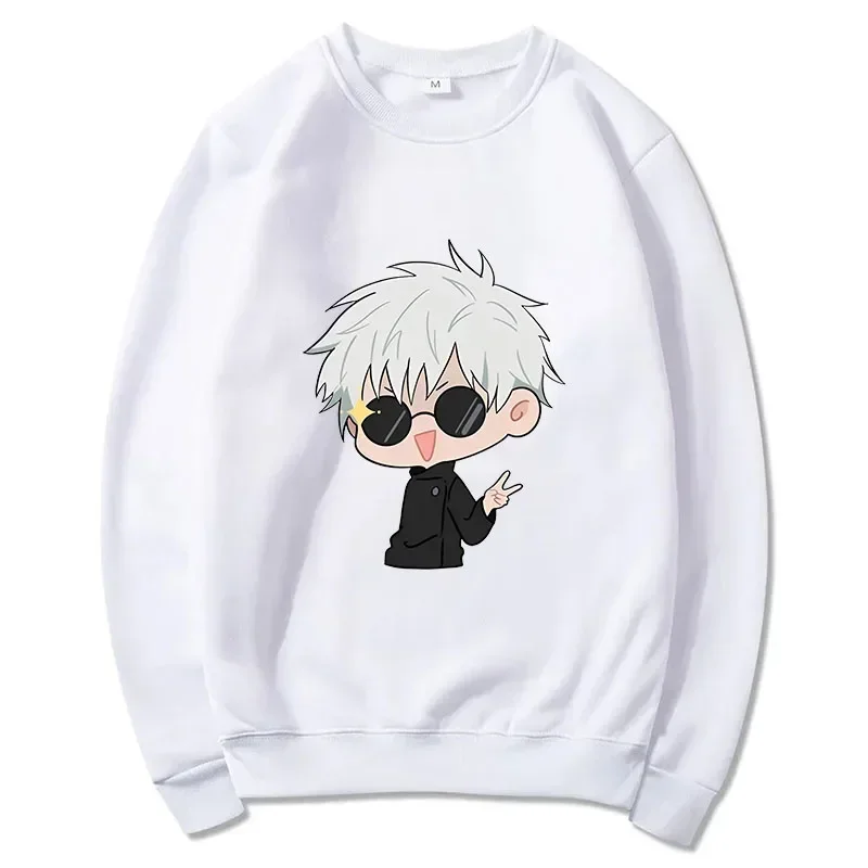 

Autumn Men Anime Jujutsu Kaisen Print Casual Sweatshirts Men/Women Round Neck Sweatshirt Solid Hoodie Hiphop Unisex Pullover