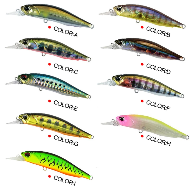 

2PCS Japan Hot Model Sinking Minnow Fishing Lures 7.7/6.3cm 8.4/5g Bass Pike Carkbait Wobblers Swimbait Professional Bait